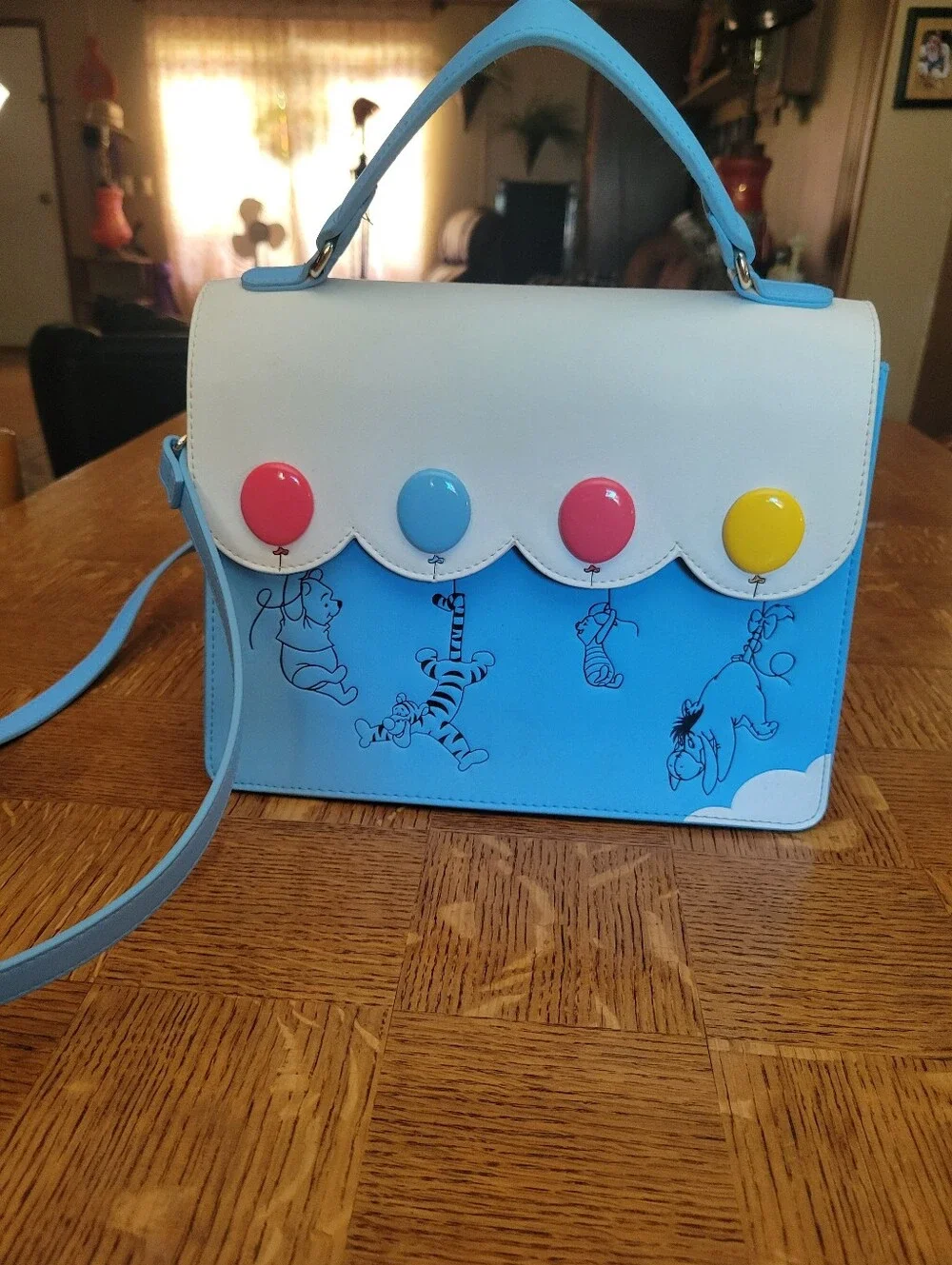 DISNEY DANIELLE NICOLE WINNIE THE POOH CROSSBODY PURSE BALLOONS TIGGER PIG